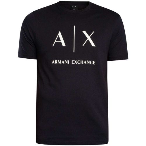 T-shirt T-shirt slim graphique à grand logo - EAX - Modalova