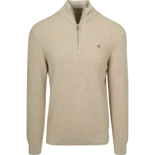 Pull Pull Demi-Zip Micro-Texturé Beige - Gant - Modalova
