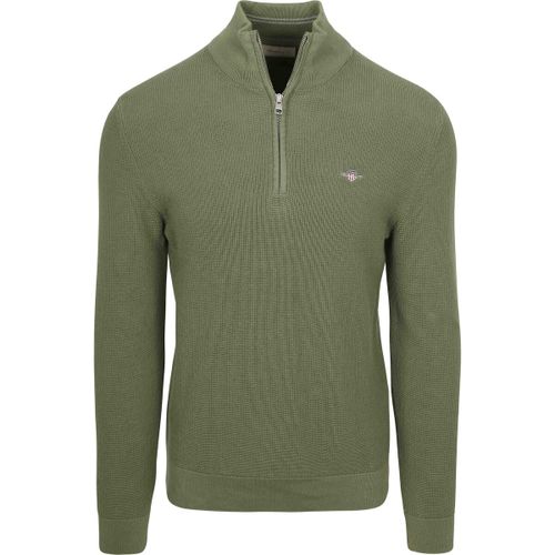 Pull Pull Demi-Zip Micro-Texturé Vert - Gant - Modalova