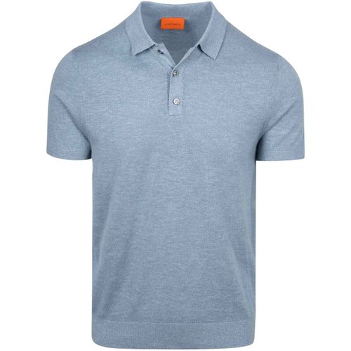 Polo Polo Maille Coton Lin Bleu - Suitable - Modalova