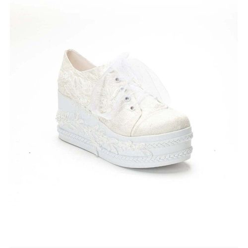 Baskets Valencia Lace Platform Bridal Sneaker - Forever & Always Shoes - Modalova