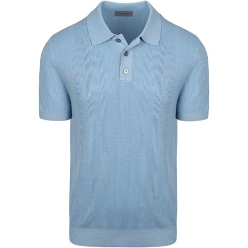 Polo Polo Maille Jacquard Bleu Clair - Suitable - Modalova