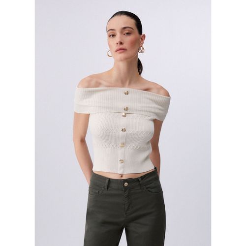 Blouses Top à encolure bardot en maille - Liu Jo - Modalova