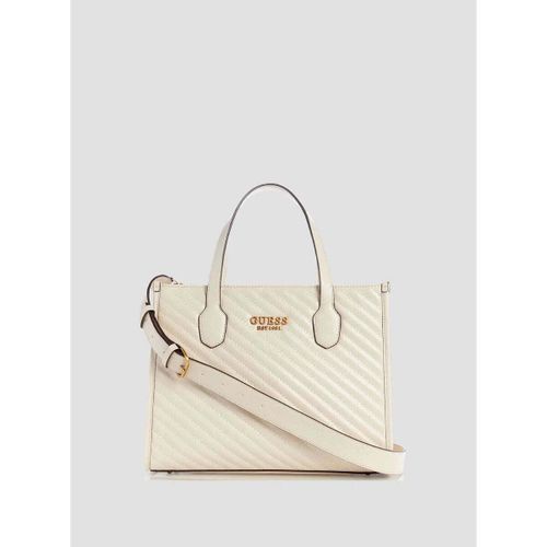 Cabas Cabas Silvana 2 Comp Tote Bone - Guess - Modalova