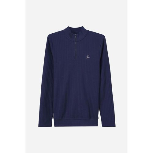 Pull Demi-fermeture éclair col entonnoir sweat - Enorsia - Modalova