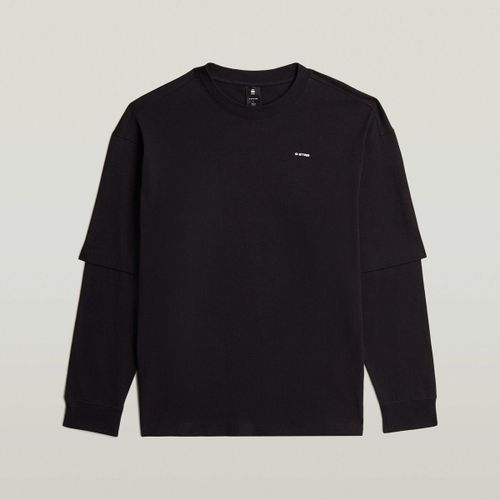 Pull D28600-E385 DOUBLE SLEEVE LOOSE R T-6484 BLACK - G-Star Raw - Modalova