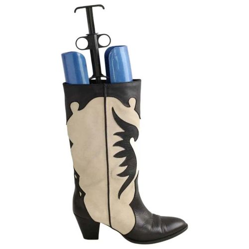 Bottes à talon Bottes western en cuir blanches - Toral - Modalova