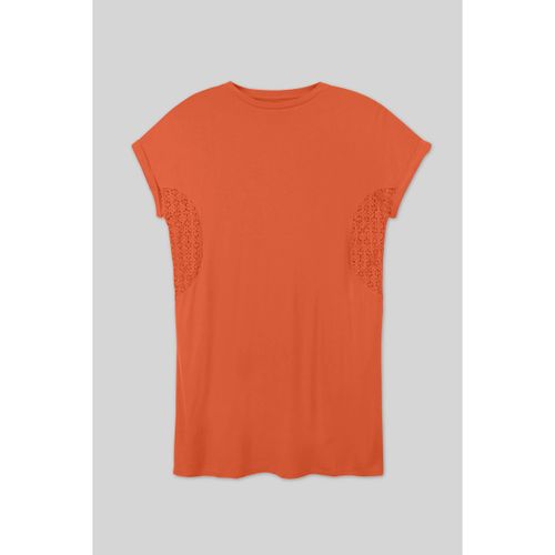 Robe courte Robe en jersey avec découpes en patch et dentelle - Enorsia - Modalova