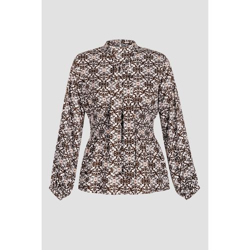 Blouses Haut imprimé à col bénitier et taille froncée - Enorsia - Modalova