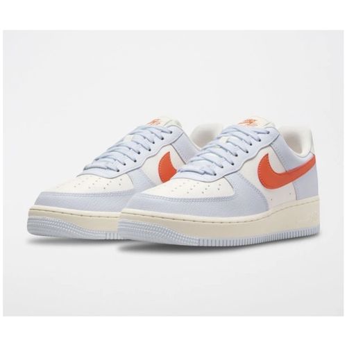 Baskets basses AIR FORCE 1 BLANC BLEU ORANGE - Nike - Modalova