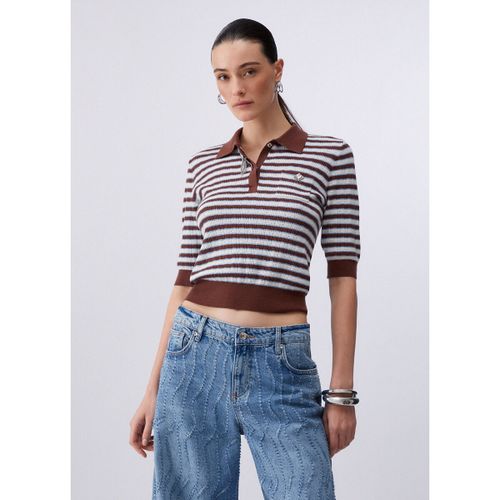 Pull Pull rayé avec détails bijoux - Liu Jo - Modalova