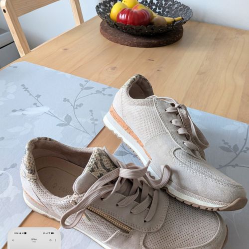 Baskets basses Derby beige - Marco Tozzi - Modalova