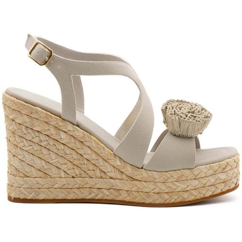 Sandales compensées FEDRA MICROFIBRA OFF WHITE - PALOMA BARCELÓ - Modalova