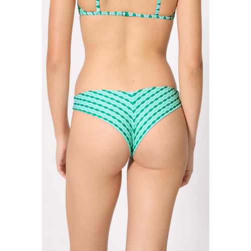 Maillots de bain Culotte de bikini brésilienne à imprimé géométrique vert - Ysabel Mora - Modalova