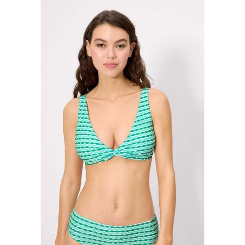 Maillots de bain Haut de bikini triangle à imprimé géométrique vert, bonnet C - Ysabel Mora - Modalova