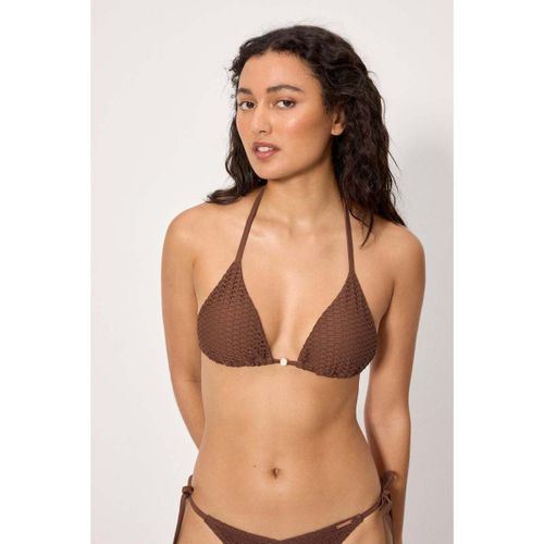 Maillots de bain Haut de bikini triangle marron ajouré, bonnet B - Ysabel Mora - Modalova