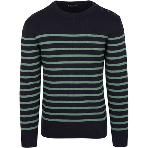 Sweat-shirt Pull Groix Rayures Marine Vert - Armor Lux - Modalova