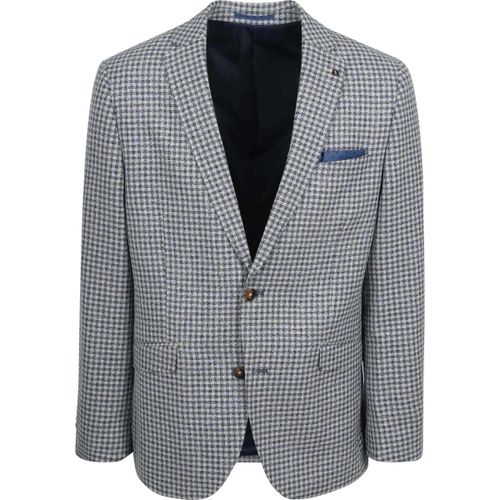 Veste Colbert Grou Check Bleu Royal - Suitable - Modalova