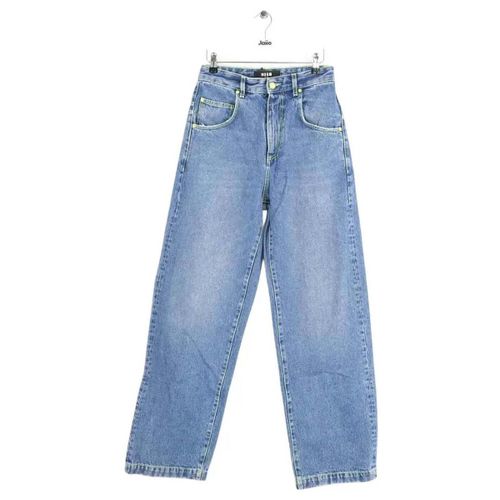 Jeans larges Jean droit en coton bleu - Msgm - Modalova