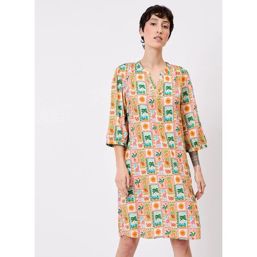 Robe courte Robe ample imprimée fluide manches 3/4 OLYMPE - La Fiancee Du Mekong - Modalova
