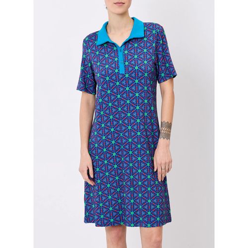 Robe courte Robe polo imprimée maille fluide YARUNA - La Fiancee Du Mekong - Modalova