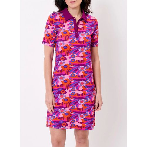 Robe courte Robe polo imprimée maille fluide YARUNA - La Fiancee Du Mekong - Modalova