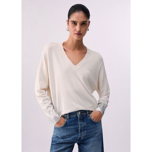 Pull Pull à encolure en V lamé - Liu Jo - Modalova