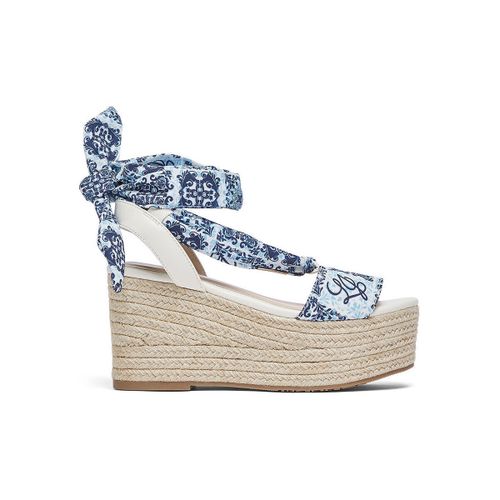 Espadrilles Sandales à semelle compensée avec foulard - Liu Jo - Modalova