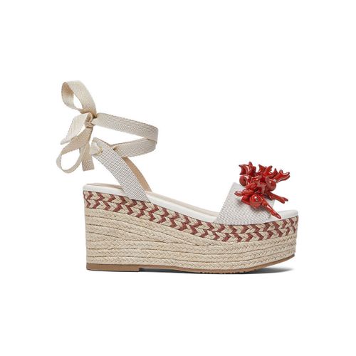 Espadrilles Sandales à semelle compensée avec du corail - Liu Jo - Modalova