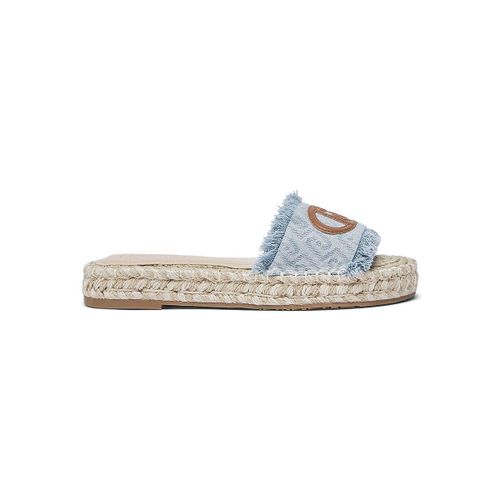 Mules Mules en denim avec maxi logo - Liu Jo - Modalova