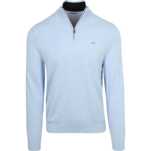 Sweat-shirt Pull Demi-Zip Coton-Cachemire Bleu Poudré - Mcgregor - Modalova