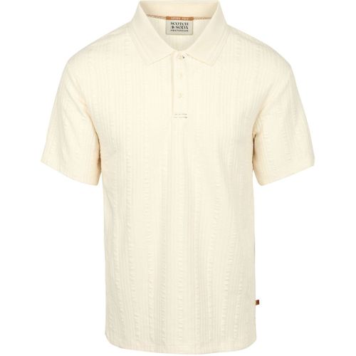 T-shirt Scotch Soda Polo Maille Texturée Écru - Scotch & Soda - Modalova
