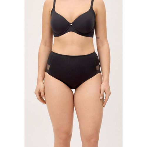 Slips Culotte gainante en coton noir avec tulle, compression légère - Ysabel Mora - Modalova