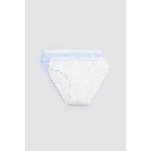 Slips Lot de 2 culottes midi imprimées bleu pastel - Ysabel Mora - Modalova
