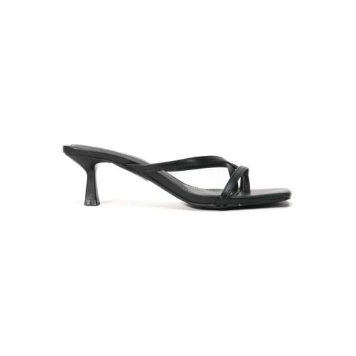 Sandales à talon Mules à entredoigts multiples brides, noire - Vera Collection - Modalova
