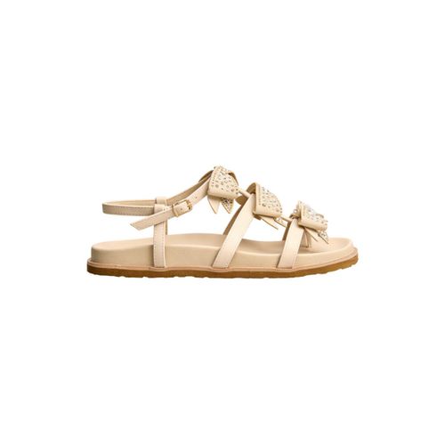 Sandales plates Sandales spartiates avec nœuds à plateforme, Beige - Vera Collection - Modalova