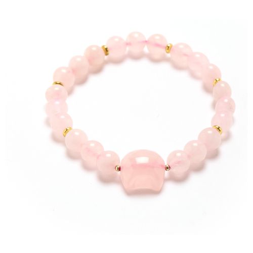 Bijoux by - Bracelet chat et perles quartz rose - Daxon - Modalova