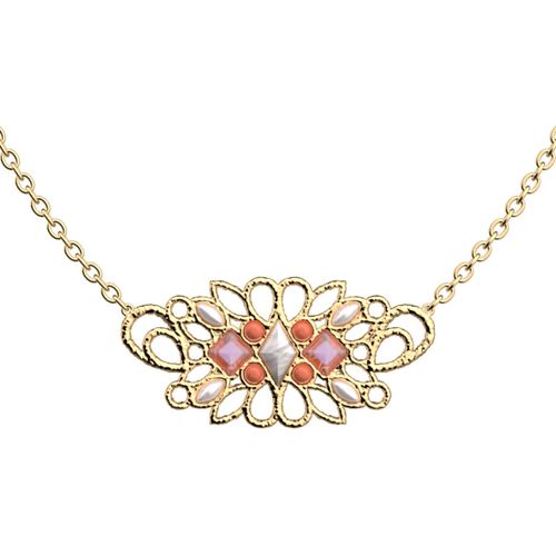 Collier Collier collection Rosace dorée nacre - Les Georgettes - Modalova