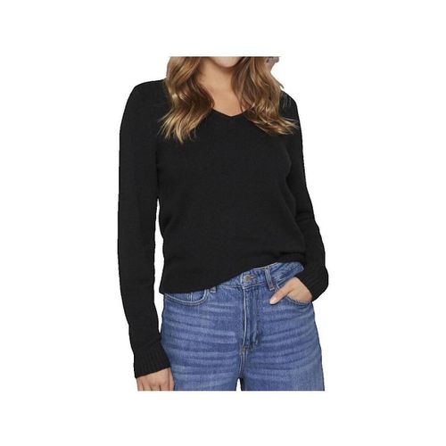 Pull Pull Col en V Confort Quotidien Noir - Vila - Modalova