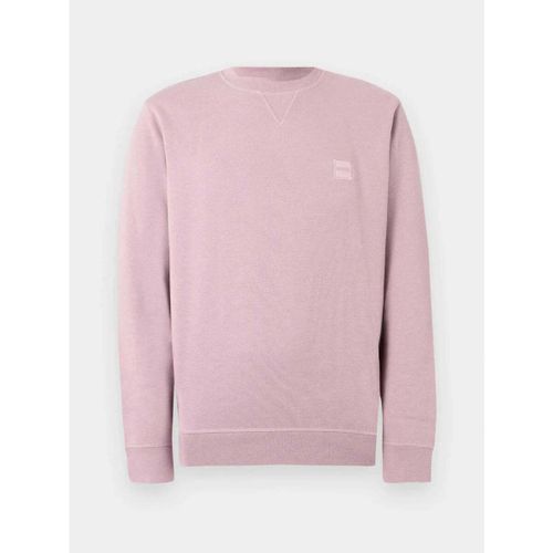 Polaire Sweat rose en molleton de coton - BOSS - Modalova