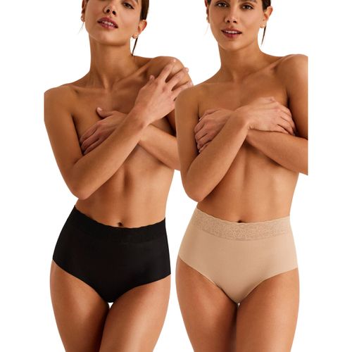 Slips Pack x2 culottes taille haute ESSENTIAL - Selmark - Modalova