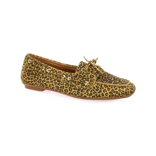 Chaussures bateau Mocassins cuir velours léopard - Reqin's - Modalova