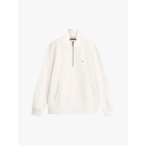 Pull Sweat camionneur blanc cassé en coton - Tommy Hilfiger - Modalova