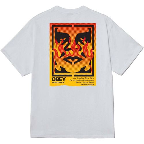 T-shirt Obey Icon Stencil Flame - Obey - Modalova