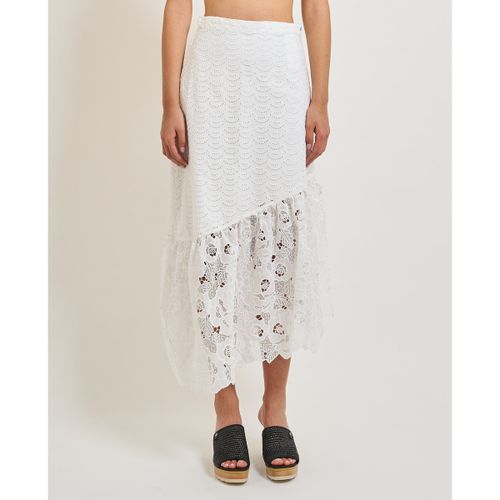 Jupes longues Jupe midi évasée avec œillets - Guess - Modalova