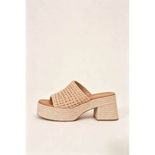 Mules Mules Plateforme à talon bloc, Taupe - Vera Collection - Modalova