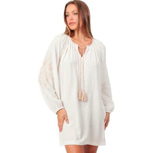 Robe courte Caftan de plage manches longues Embroidery And Cords - Admas - Modalova