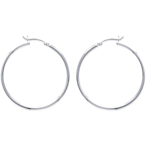 Boucles oreilles Créoles argent 40mm - Brillaxis - Modalova