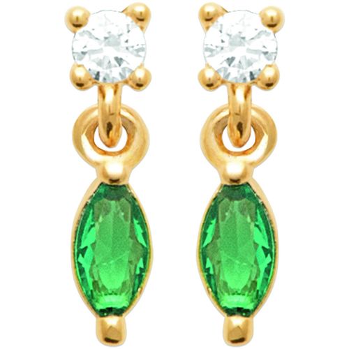 Boucles oreilles Boucles d'oreilles oxyde ovale vert - Brillaxis - Modalova