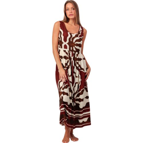 Robe Robe longue estivale Brown Leaves - Admas - Modalova